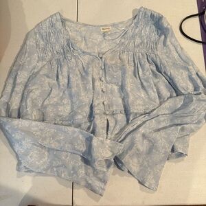 & Other Stories Blue Floral Blouse